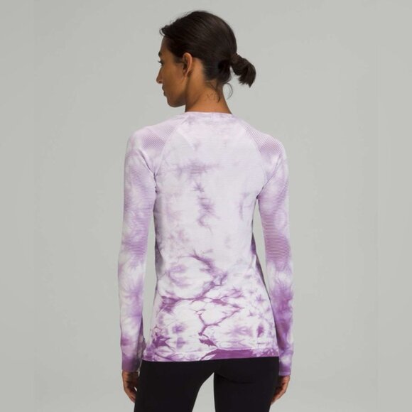Lululemon Swiftly Tech Long Sleeve Shirt 2.0Shibori Stripe Wisteria Purple - Picture 2 of 5